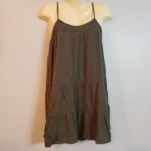 Mossimo Hunter Green Spaghetti Strap Swing Dress